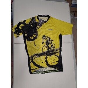 Aogda Full Zip Short Sleeve Cycling Jersey Men's Bicycling Shirt Size XL (N11)